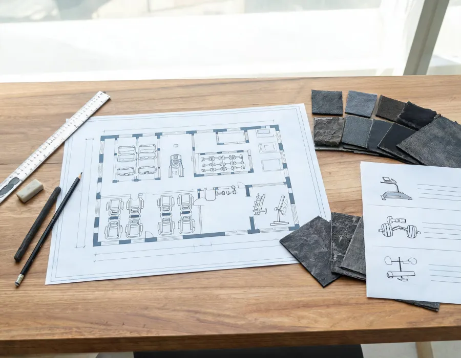 Commercial gym planning desk