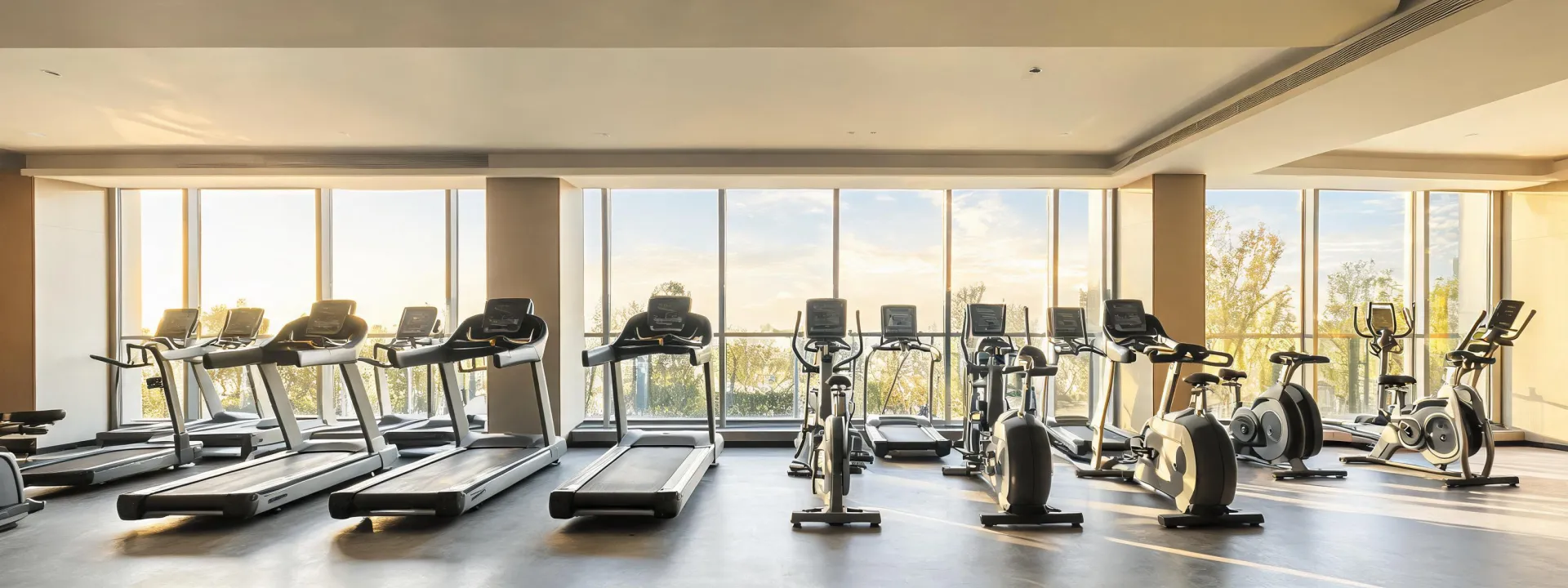 Hotel gym prepared for commercial operation